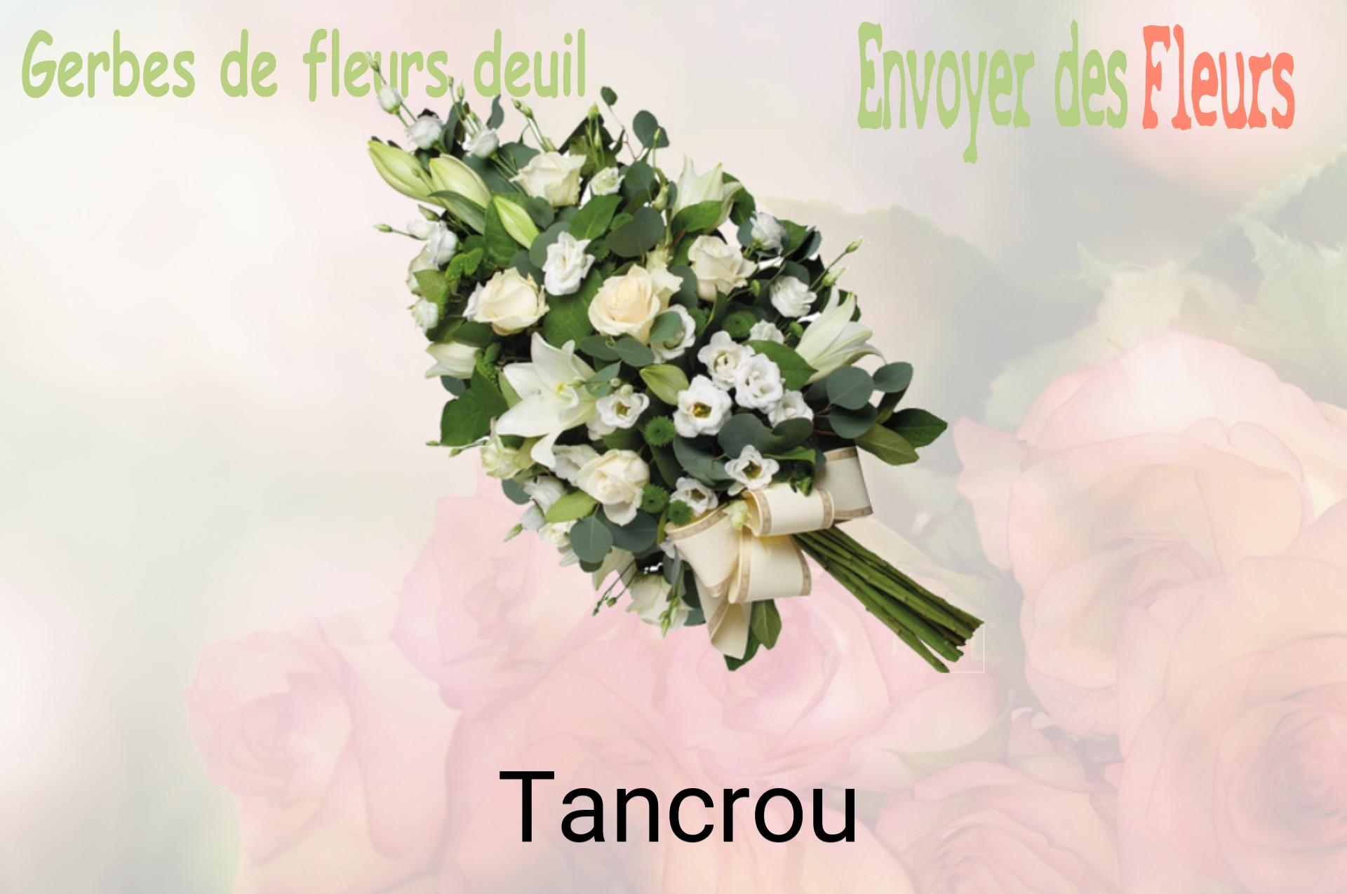 Gerbe de fleurs de deuil livrée à Tancrou